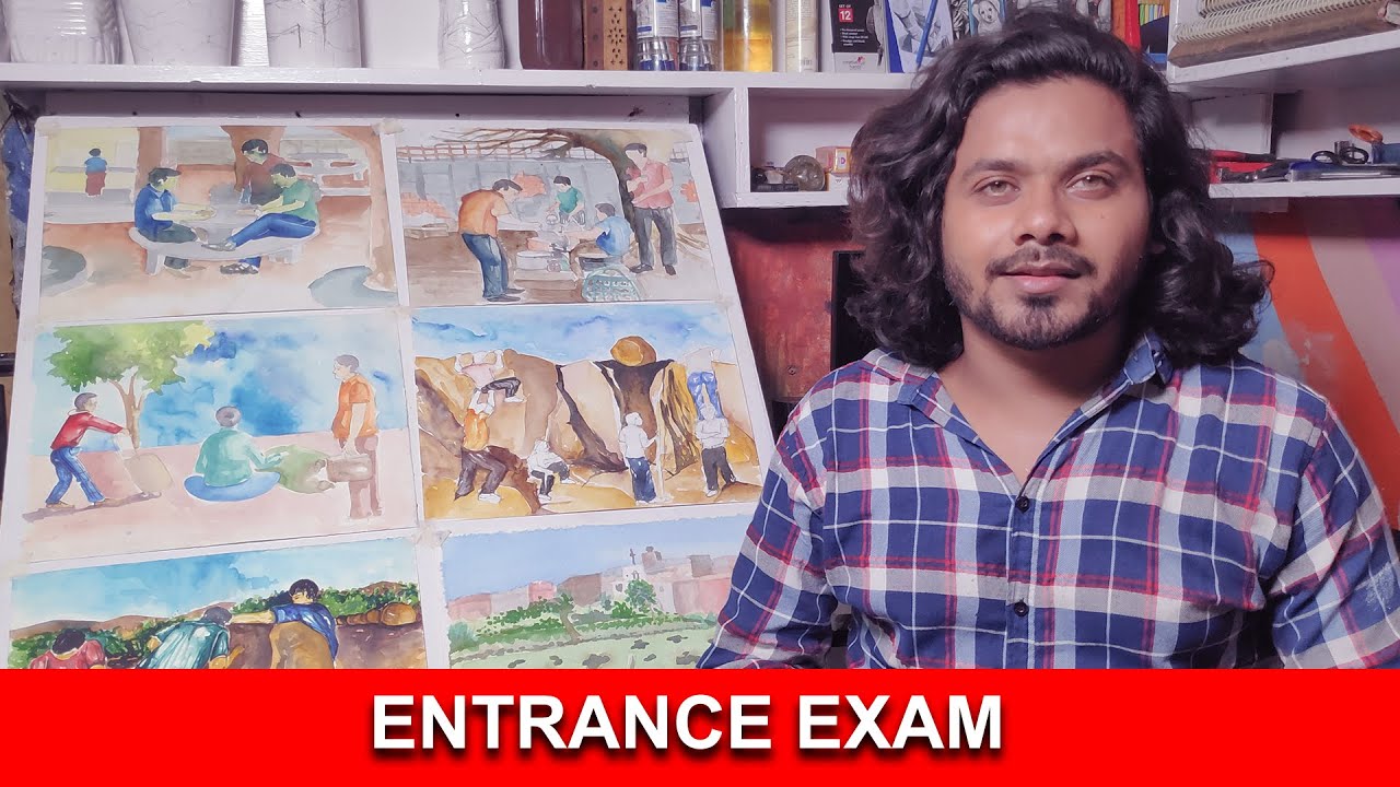 How to draw human figure composition | BFA ENTRANCE EXAM | PART - 2 SUKHMOY ART