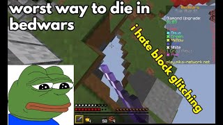 The Worst Death In Bedwars Block Glitch Pika Bedwars Minecraft Yac270