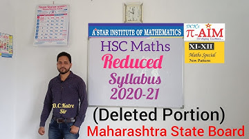 Deleted/Reduced Syllabus HSC Maths (2021-22) Maharashtra State Board....#DCKatre Sir
