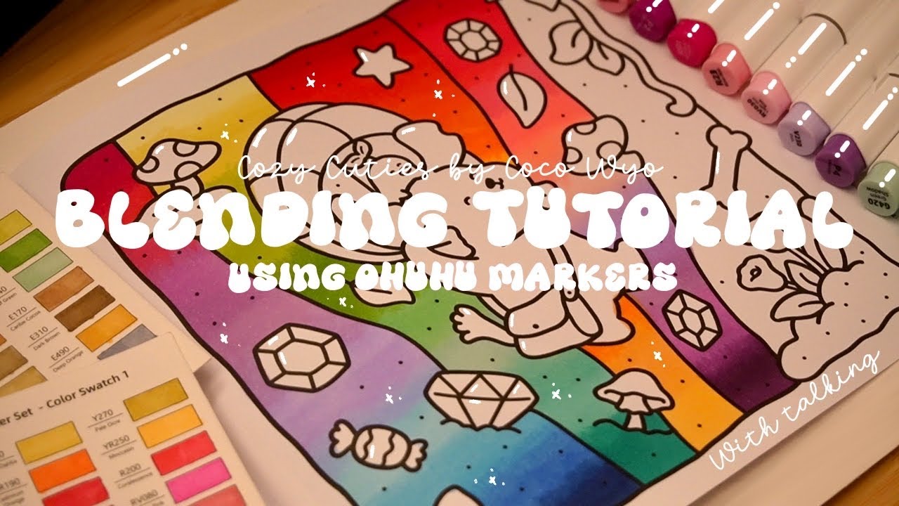 How to blend with markers🖍️🌈 Calm Tutorial (w/talking)🌱✏️ Using Ohuhu Markers ✨ 