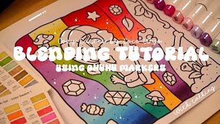 How to blend with markers🖍️🌈 Calm Tutorial (w/talking)🌱✏️ Using Ohuhu Markers ✨ #adultcoloring #asmr