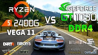 GT 1030 DDR4 vs Ryzen 5 2400G Test in 8 Games - YouTube