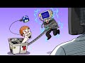 Anime Chibi Computer Man VS Washer Bidi, Finger Animation | Skibidi Multiverse ep2