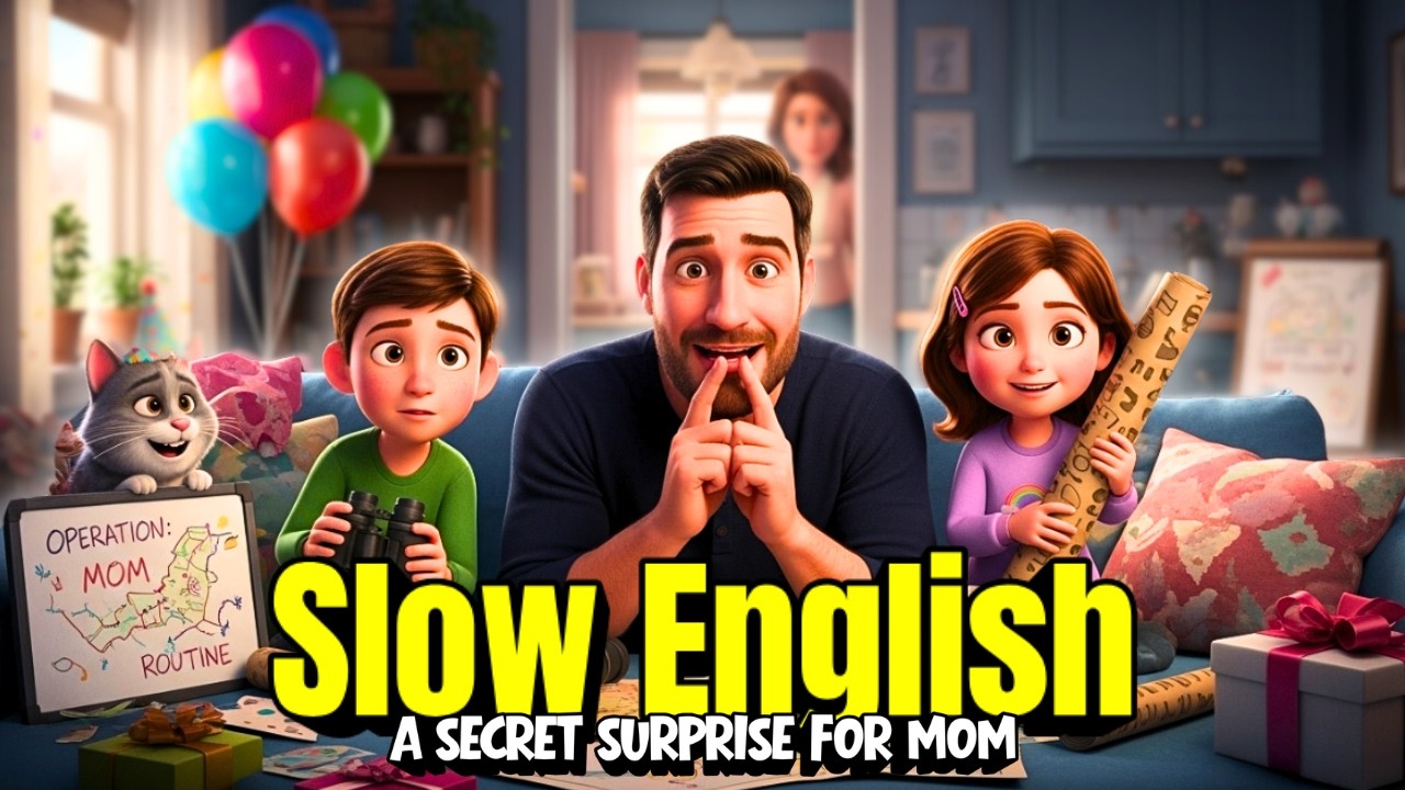 A Surprise Birthday Party for Mom | Slow English Listening Story A2 Level