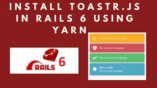 Create Toast Notifications On Rails 6 Application Using YARN screenshot 3
