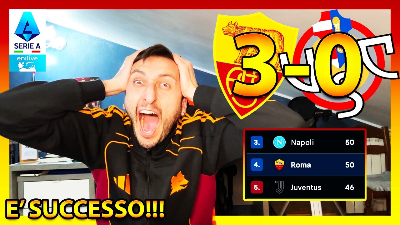 ROMA-CREMONESE 3-0: SIAMO A + 4 dalla JUVE e A PARI PUNTI col NAPOLI⁉️😳