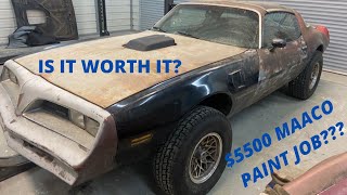 IS MAACO'S PREMIERE PAINT JOB WORTH IT? : 78 PONTIAC TRANS AM PAINT AND BODY WORK!!