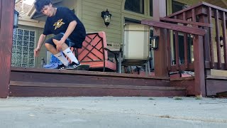 My first time heelfliping off a two stair!