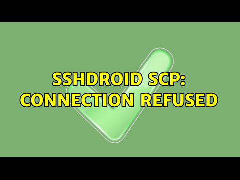 SshDroid SCP: connection refused