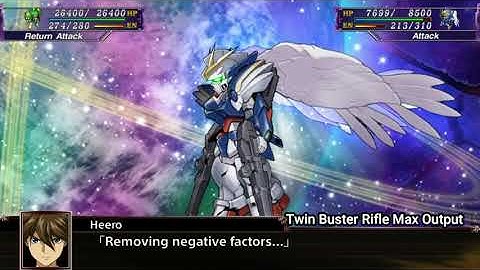 Super Robot Wars X ~Wing Zero Gundam All Attacks (Reupload)