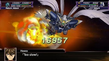 Super Robot Wars X ~Wing Zero Gundam All Attacks (Reupload)