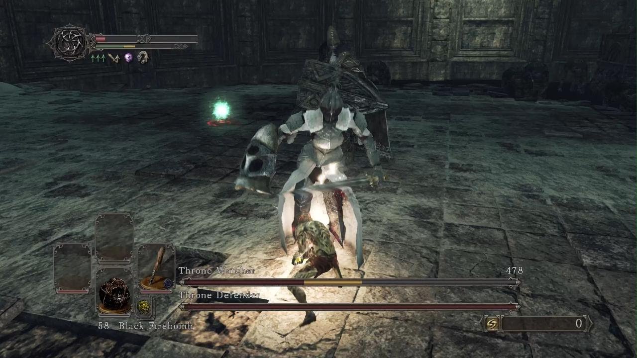Dark Souls 2: Level 1 Deprived vs. Throne Watcher & Throne Defender (No Damage)