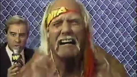 Hulk Hogan St. Louis promo for steel cage match with Paul Orndorff - aired 10/19/86