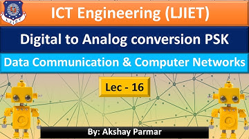 16 Unit2 Lec7 digital to analog conversion PSK | Data communication and computer networks|ICT| LJIET