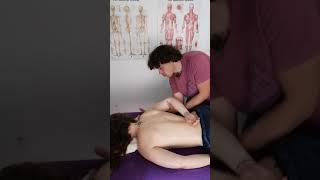 Protraction of scapula and petrissage, Swedish massage