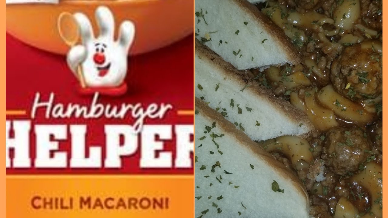 Easy Simple Hamburger Helper recipe 😋🍽 chili macaroni with meatballs