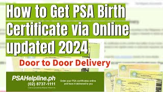 How To Get Psa Birth Certificate Online 2024