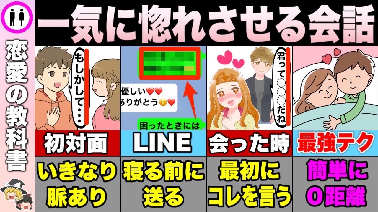 【７選】一気に距離が縮まる最強の会話術【恋愛心理学】