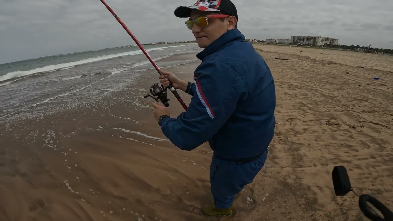 خرجة الصيد بالقصبة مدينةالمحمدية (المركز) بتقنية surfcasting و shore jigging رفقة الرايس خالد