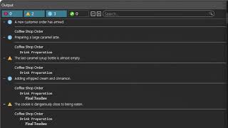 Visual Components -  Output Messages with Different Fonts and Nested Context Levels