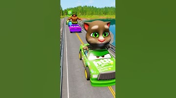 Funny Cars & Insane Cars VS Giant Hammer Crush in BeamNG.drive