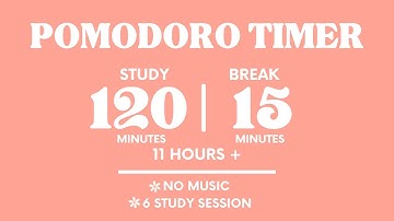 📚STUDY WITH ME FOR 11 HOURS  | 2 HOURS STUDY / 15 MINS BREAK | NO MUSIC | WITH ALARMS