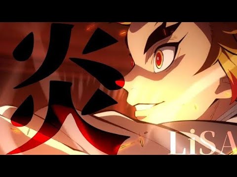 【MAD】鬼滅の刃×『炎』歌詞付き【高画質】