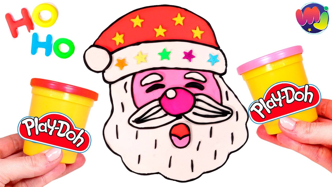 Dibujo de SANTA CLAUS con PLAY DOH 🎄🌈🎁 Videos para niños - YouTube