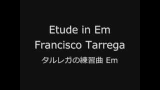 classical guitar tab: etude in em (francisco tarrega)