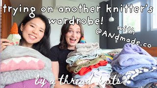 Trying on @ANdmadeco 's Hand Knit Wardrobe! Major Knitspo from YEARS of Makes