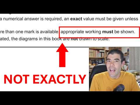 Maths Methods - What "appropriate working" ACTUALLY means! 🧐