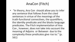 What is an Analytic Consequence
