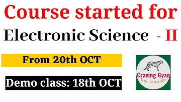 NTA UGC NET Electronic Science Course for October 2021 | Craving Gyan