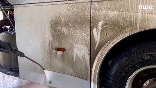 DIRTIEST BUS EVER! How to wash MUDDY BUS? #satisfying #asmr
