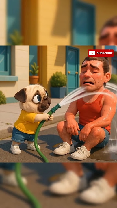 the father puppy whole body is itchy #funny #cat #cartoon #comedy #pets #cutecat #catlovers #puppy