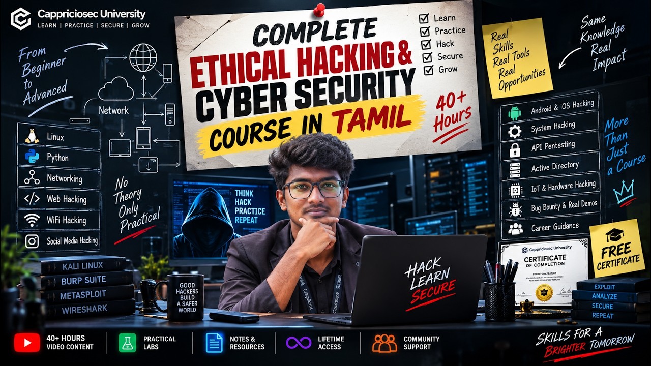 🎓 Complete Ethical Hacking & Cyber Security Course in Tamil (Part 1 ...
