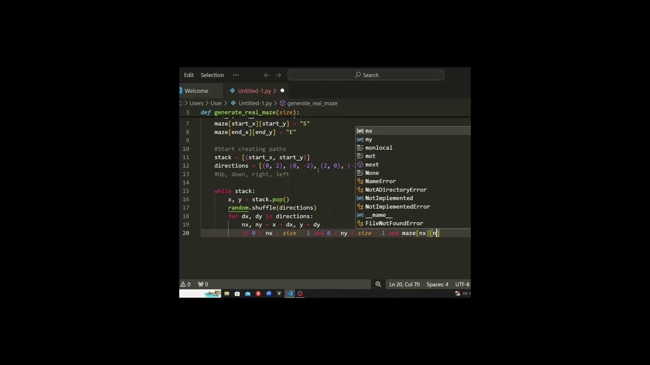 Real Maze Generator in Python! | Create Solvable Mazes 🧩 - YouTube