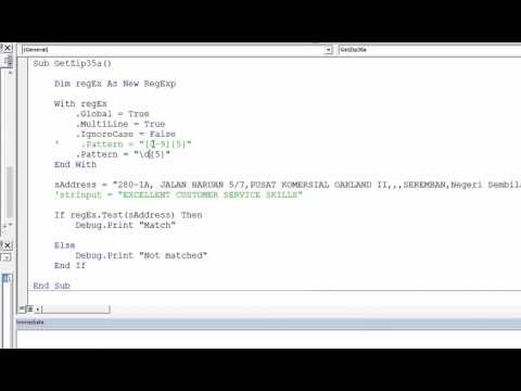 RegEx Lesson 35   Extract Zip Code from Malaysia Address