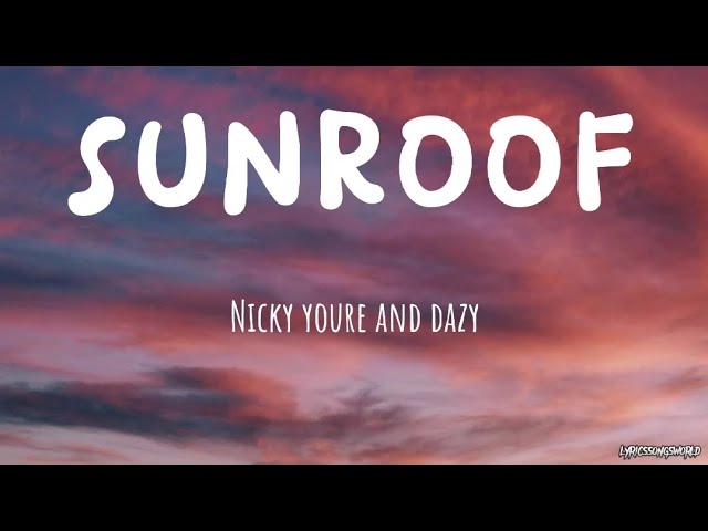 Sunroof - Nicky Youre And Dazy (lyrics)