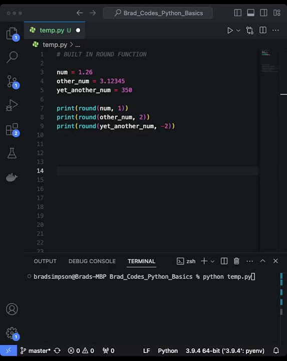 Python Built-Ins - Round - YouTube