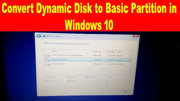 Convert dynamic disk to basic disk partition in windows 10