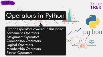 3 - Operators in python | Python Series | Data Science | Career trek