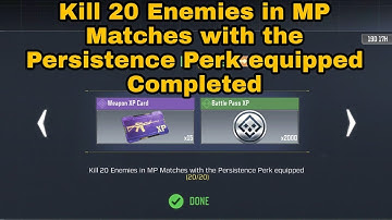 How to Kill 20 Enemies in MP Matches with Persistence Perk Equipped | COD Mobile | Wisdom Frost