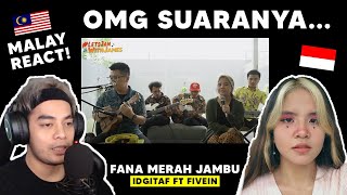 Fana Merah Jambu (Fourtwnty) KERONCONG - Idgitaf ft. Fivein | MalayReact!