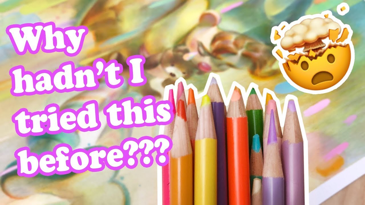 First Time Using COLOR PENCIL w/ Watercolor! Exploring a (not so new) Process!