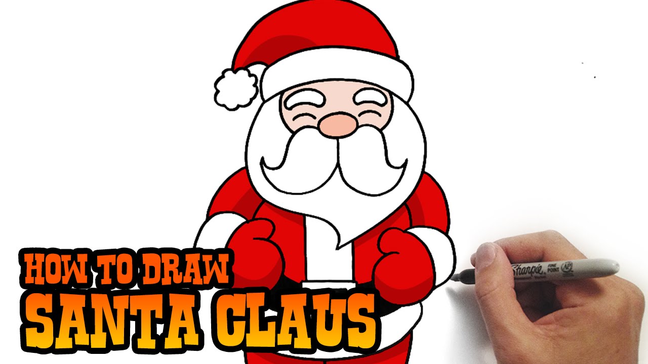 How to Draw Santa Claus- Simple and Easy Lesson - YouTube