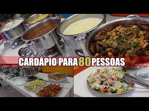 COMIDA PARA 80 PESSOAS CARDÁPIO - RECEITAS DA ROSA