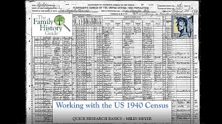 TFHG - Working with the 1940 U.S. Census