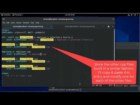 Staff Payroll Example Part 4 - Writing the makefile