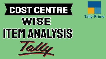 Cost Centre wise Item Movement Analysis TALLY PRIME